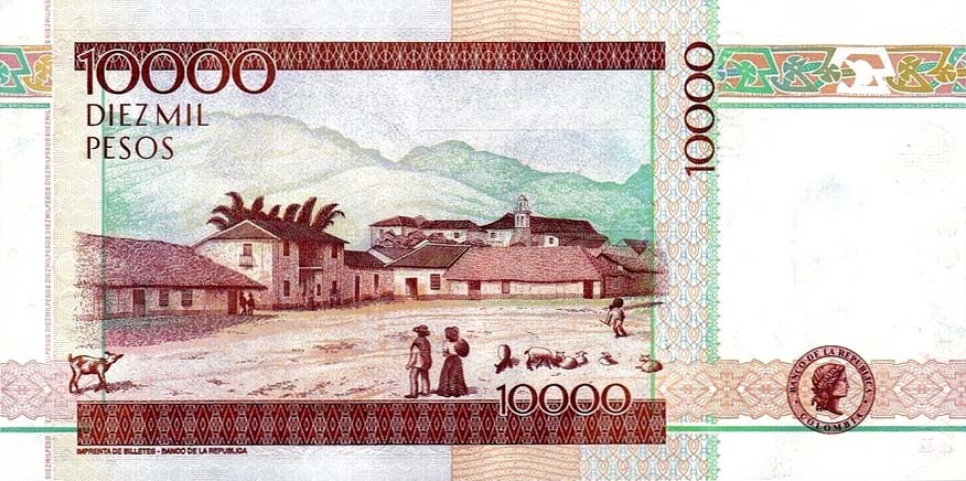 Back of Colombia p453d: 10000 Pesos from 2002