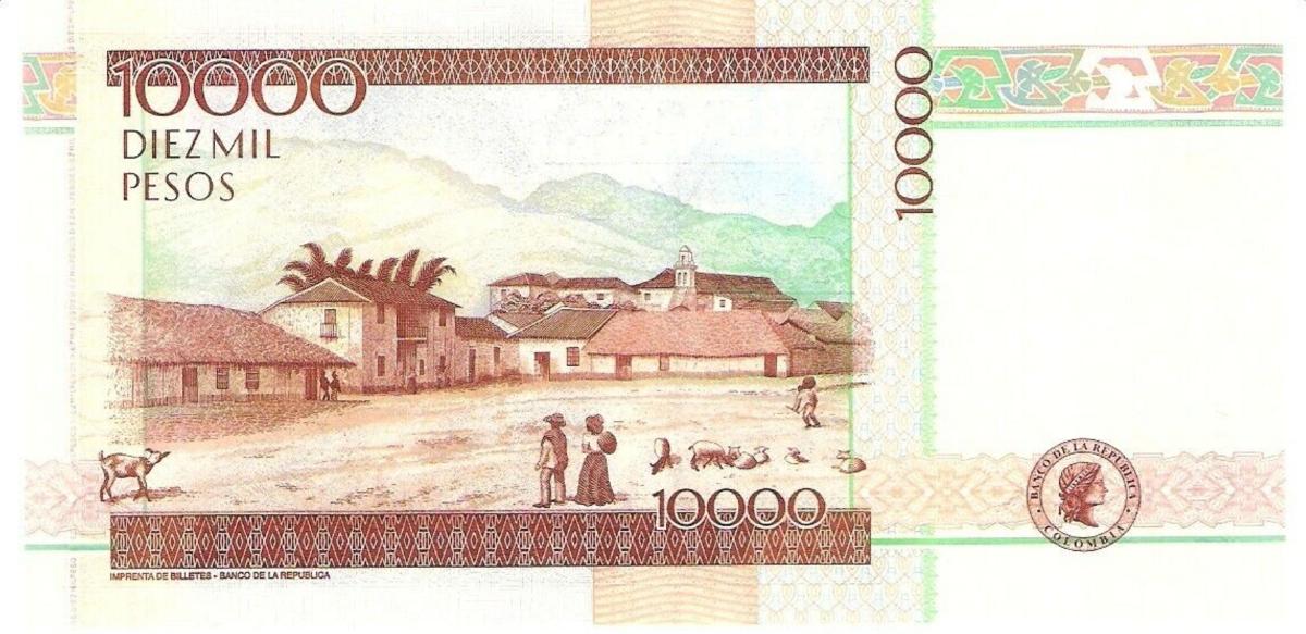 Back of Colombia p453f: 10000 Pesos from 2003