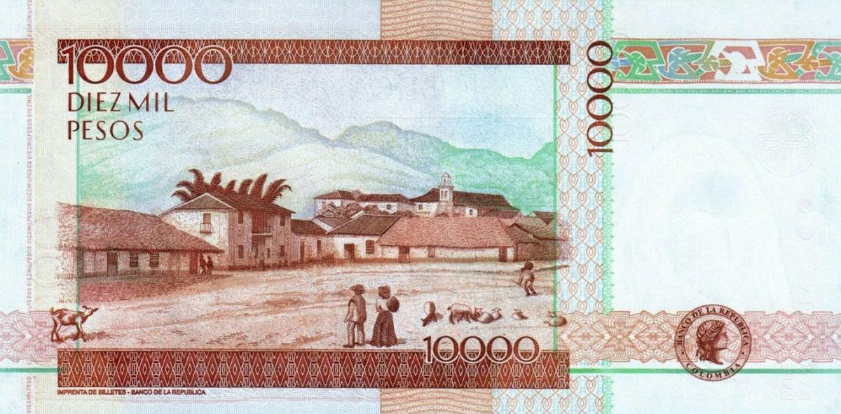 Back of Colombia p453g: 10000 Pesos from 2004