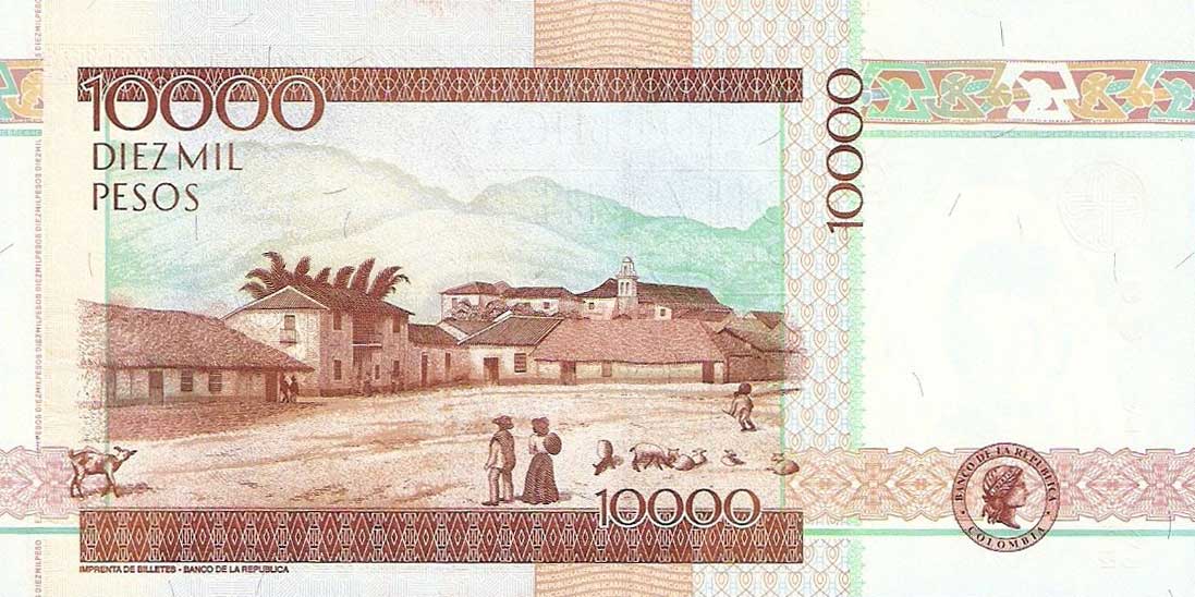 Back of Colombia p453i: 10000 Pesos from 2006