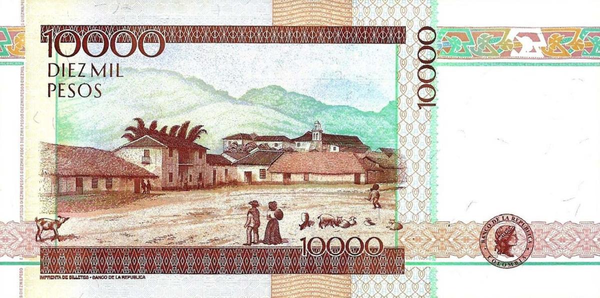 Back of Colombia p453j: 10000 Pesos from 2007