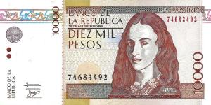 Gallery image for Colombia p453j: 10000 Pesos