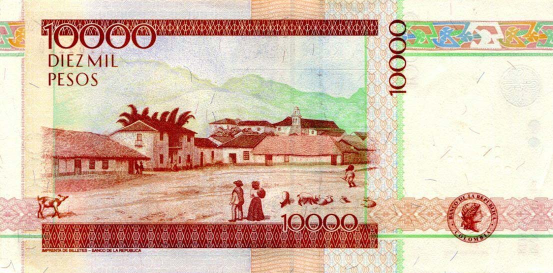 Back of Colombia p453r: 10000 Pesos from 2014