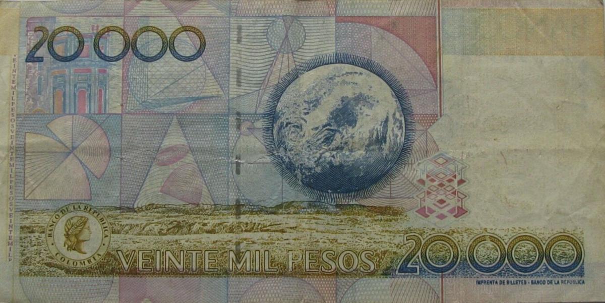 Back of Colombia p454f: 20000 Pesos from 2003