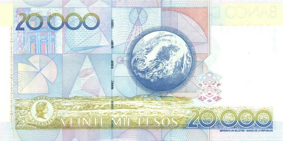 Back of Colombia p454l: 20000 Pesos from 2006
