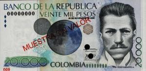 Gallery image for Colombia p454s: 20000 Pesos