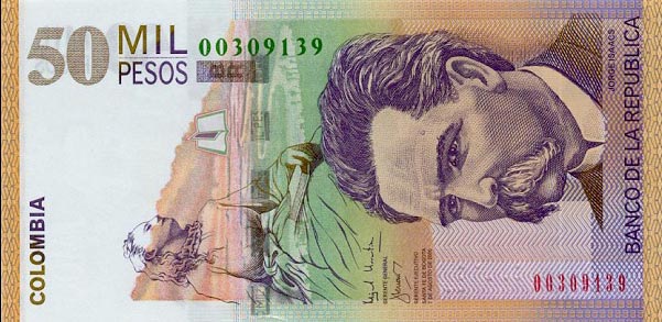 Front of Colombia p455a: 50000 Pesos from 2001