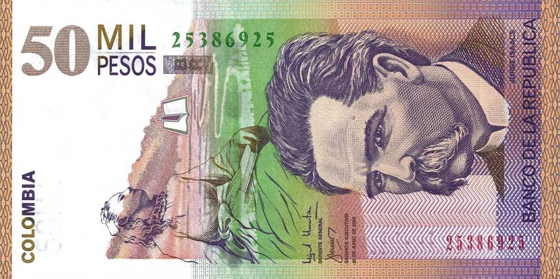 Front of Colombia p455d: 50000 Pesos from 2003