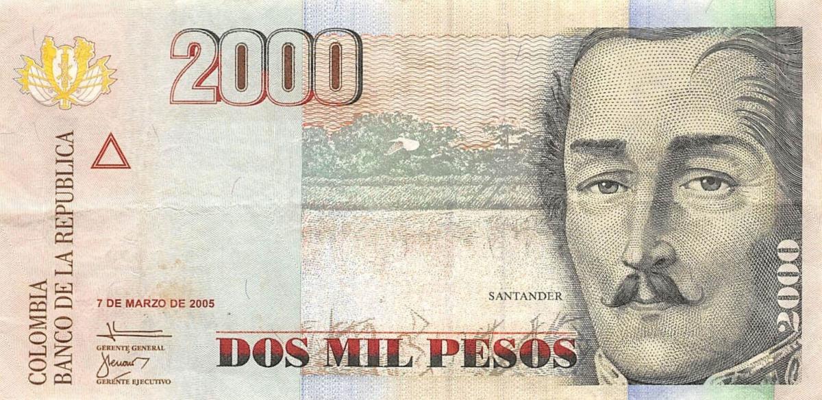 Front of Colombia p457a: 2000 Pesos from 2005