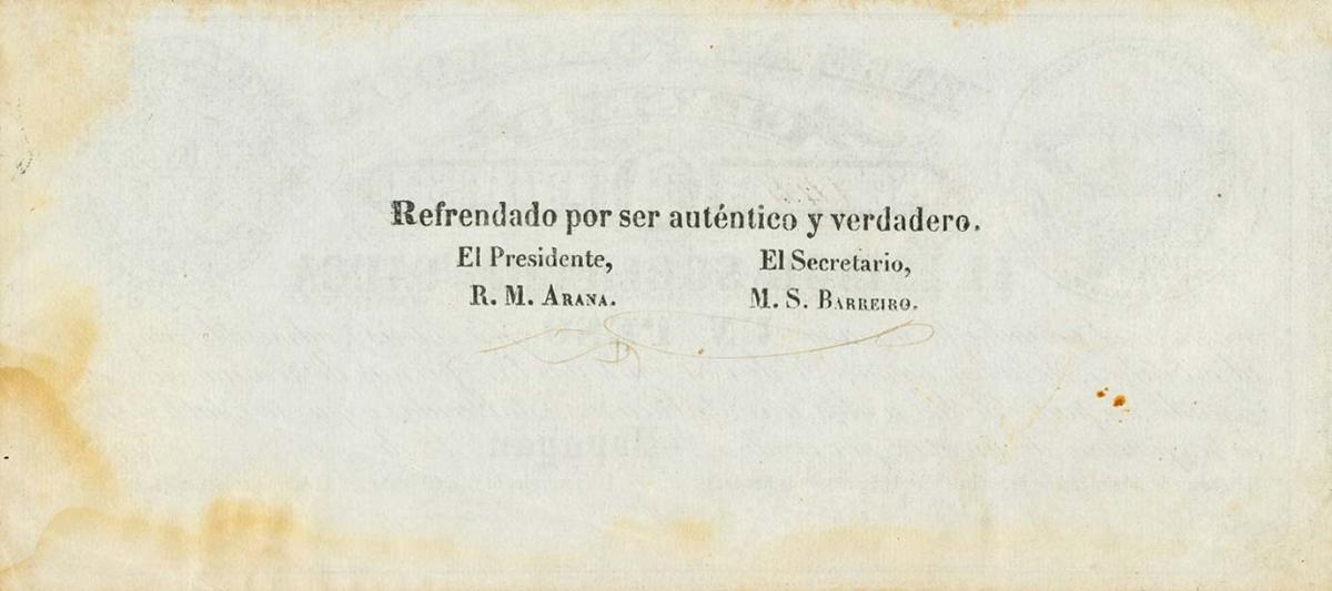 Back of Colombia pS141a: 1 Peso from 1882