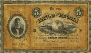 pS722a from Colombia: 5 Pesos from 1869