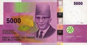 Gallery image for Comoros p18c: 5000 Francs