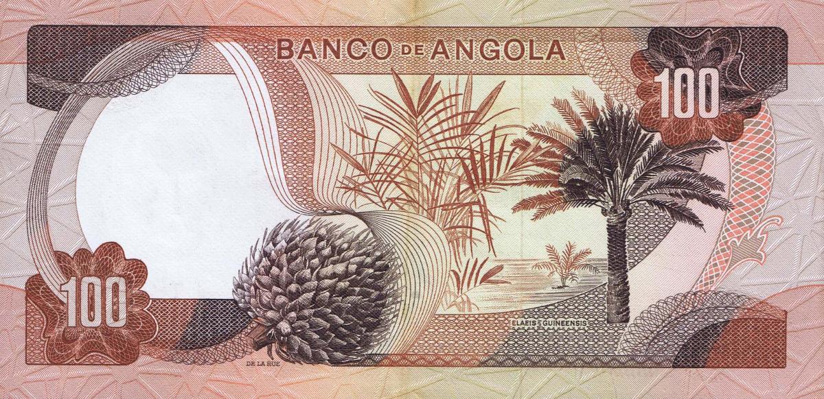 Back of Angola p101a: 100 Escudos from 1972