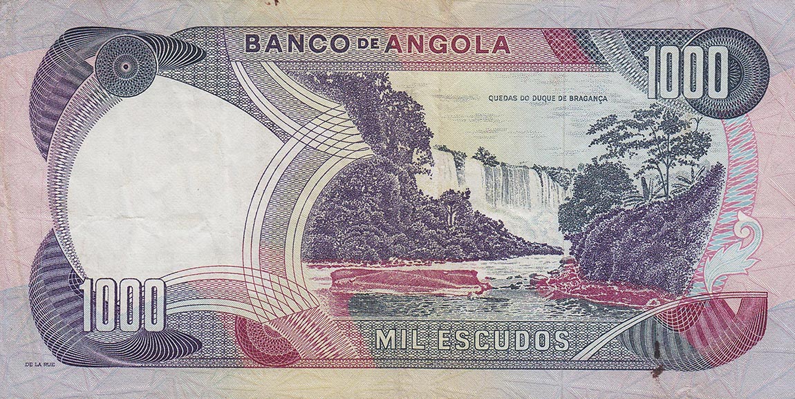 Back of Angola p103a: 1000 Escudos from 1972