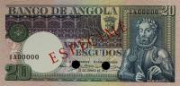 p104s from Angola: 20 Escudos from 1973