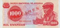 p113s from Angola: 1000 Kwanzas from 1976