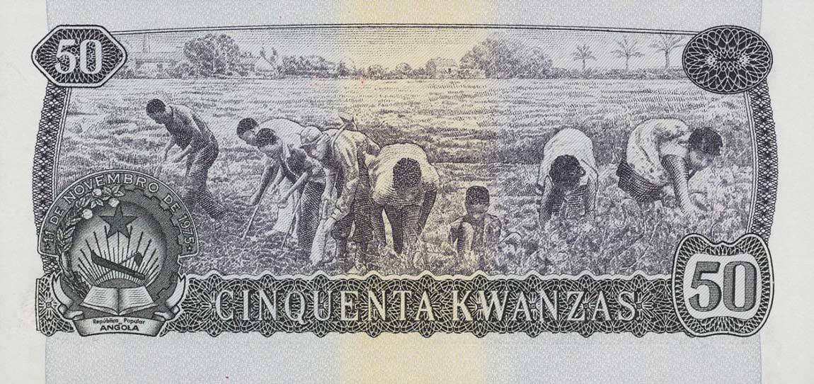 Back of Angola p114s: 50 Kwanzas from 1979