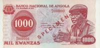 p117s from Angola: 1000 Kwanzas from 1979