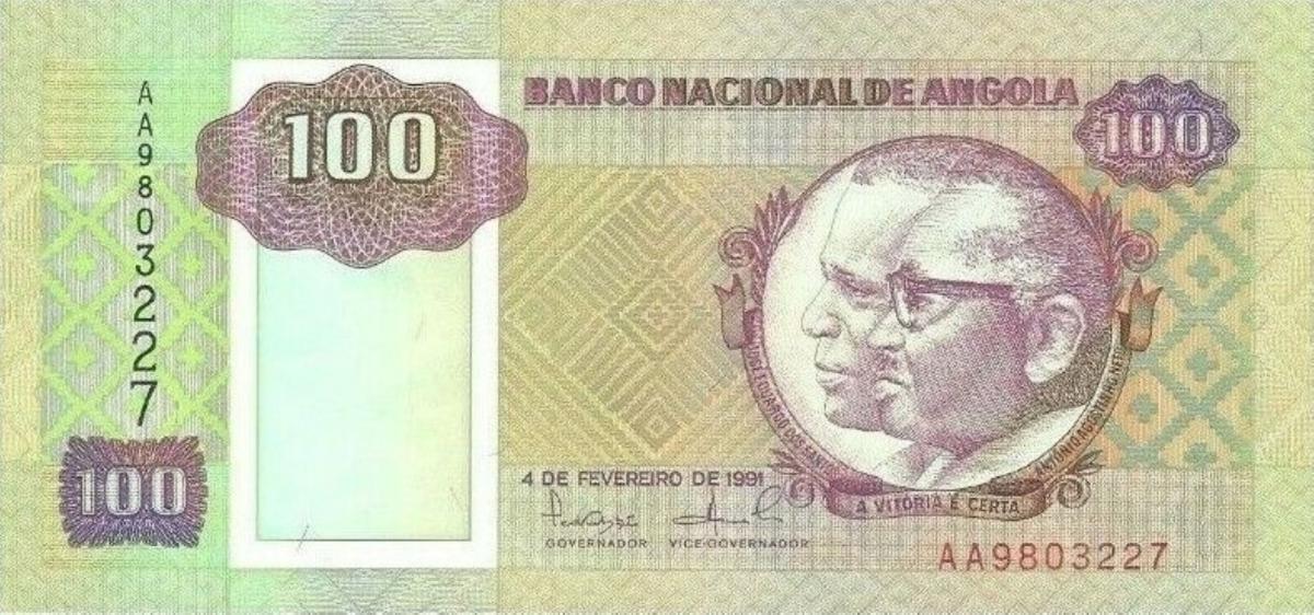 Front of Angola p129a: 1000 Kwanzas from 1991