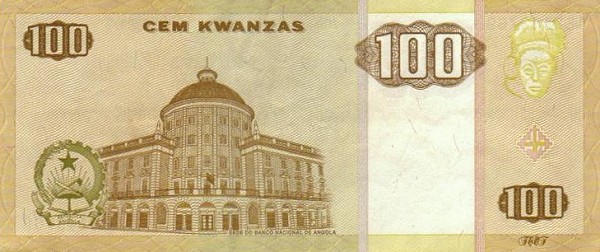 Back of Angola p147a: 100 Kwanzas from 1999