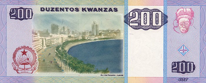 Back of Angola p148a: 200 Kwanzas from 2003