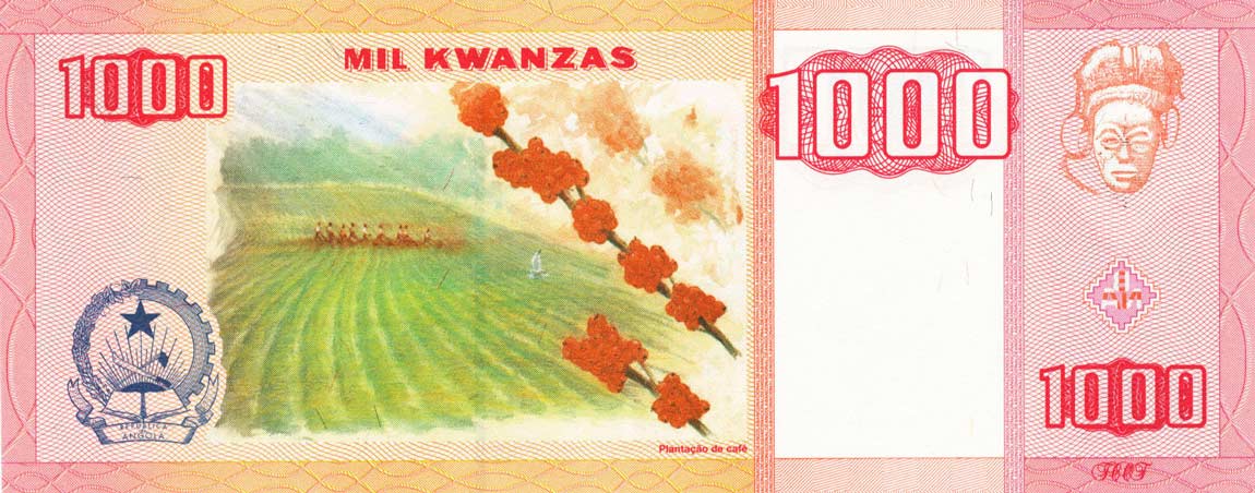 Back of Angola p150a: 1000 Kwanzas from 2003