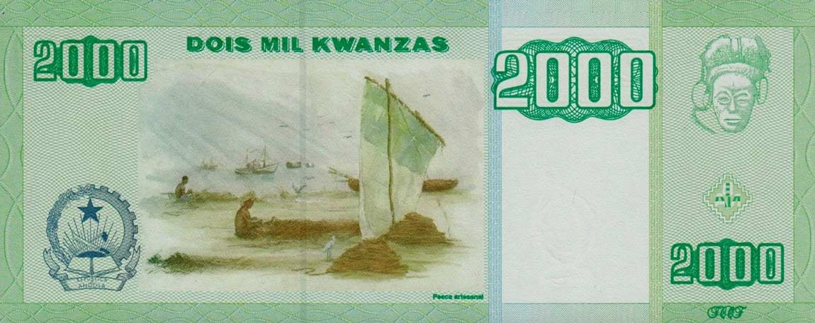 Back of Angola p151b: 2000 Kwanzas from 2011