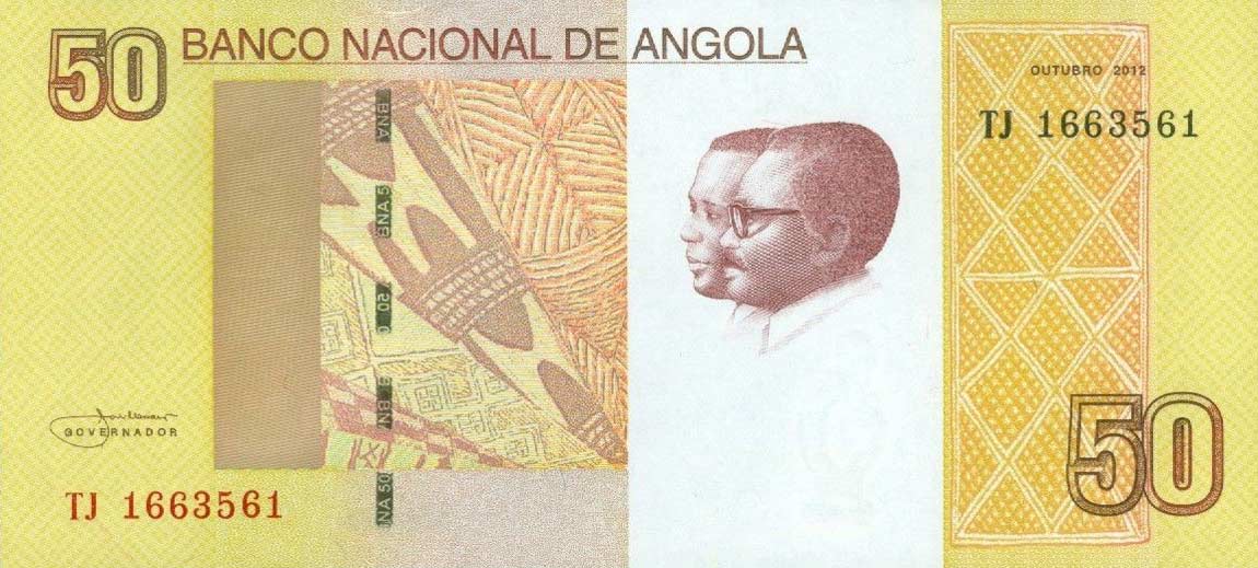 Front of Angola p152: 50 Kwanzas from 2012