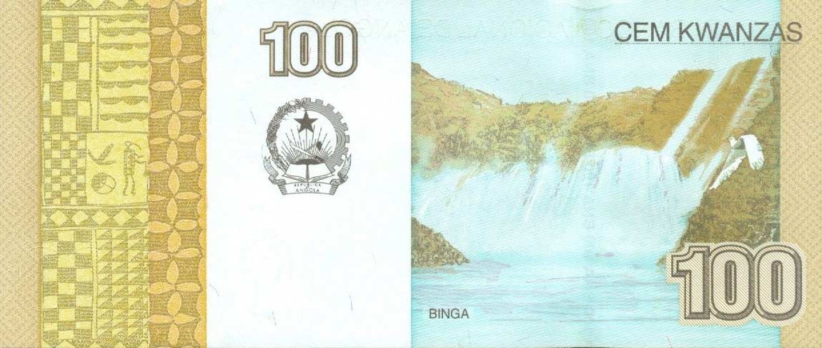 Back of Angola p153a: 100 Kwanzas from 2012