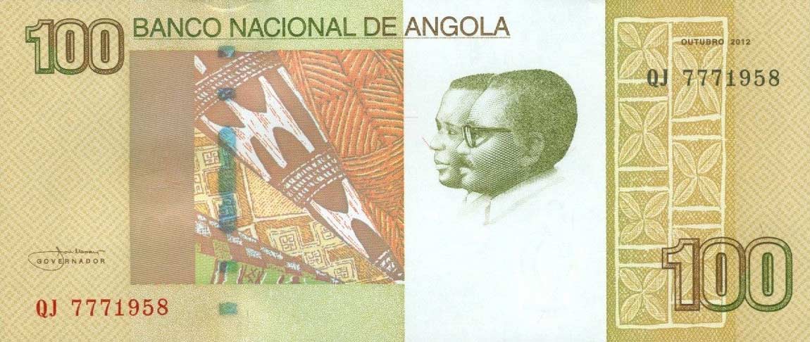 Front of Angola p153a: 100 Kwanzas from 2012