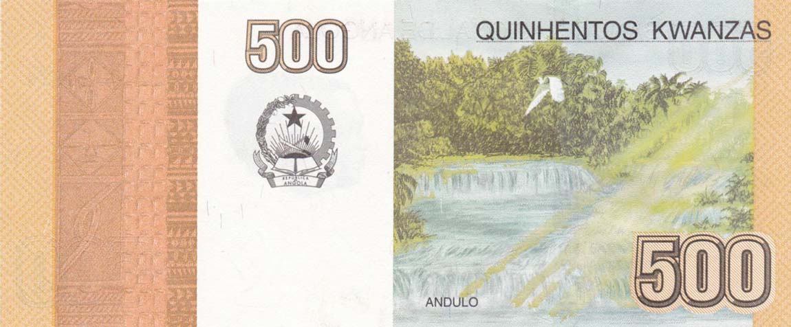 Back of Angola p155b: 500 Kwanzas from 2012