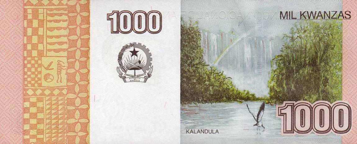 Back of Angola p156a: 1000 Kwanzas from 2012