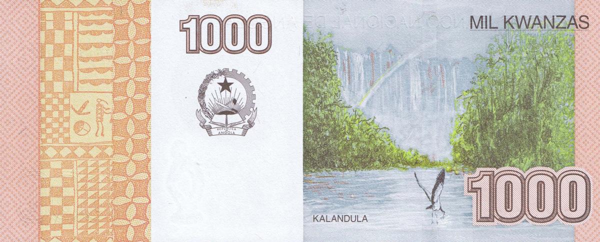 Back of Angola p156b: 1000 Kwanzas from 2012