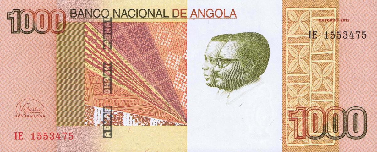 Front of Angola p156b: 1000 Kwanzas from 2012
