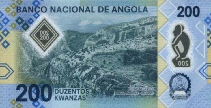 Back of Angola p160: 200 Kwanzas from 2020