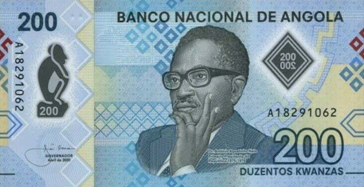 Front of Angola p160: 200 Kwanzas from 2020