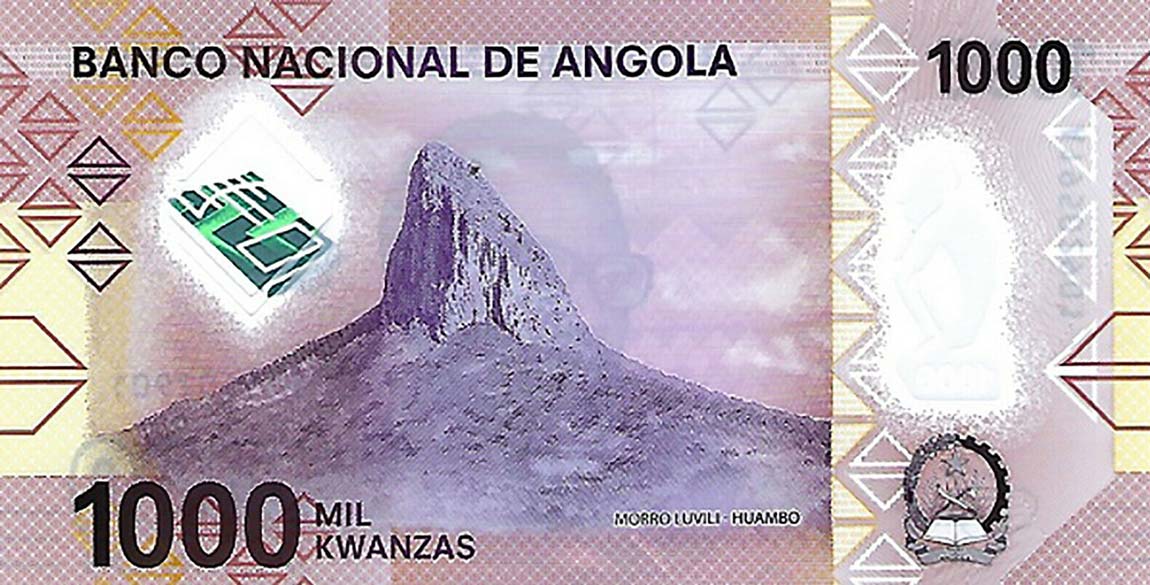 Back of Angola p162: 1000 Kwanzas from 2020