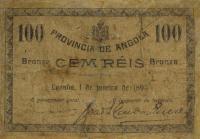 p20A from Angola: 100 Reis from 1892