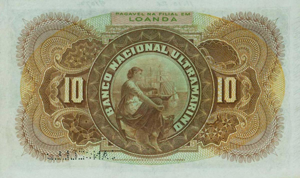 Back of Angola p34s: 10 Reis from 1909