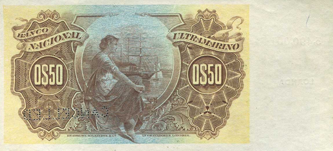 Back of Angola p45s: 50 Centavos from 1914