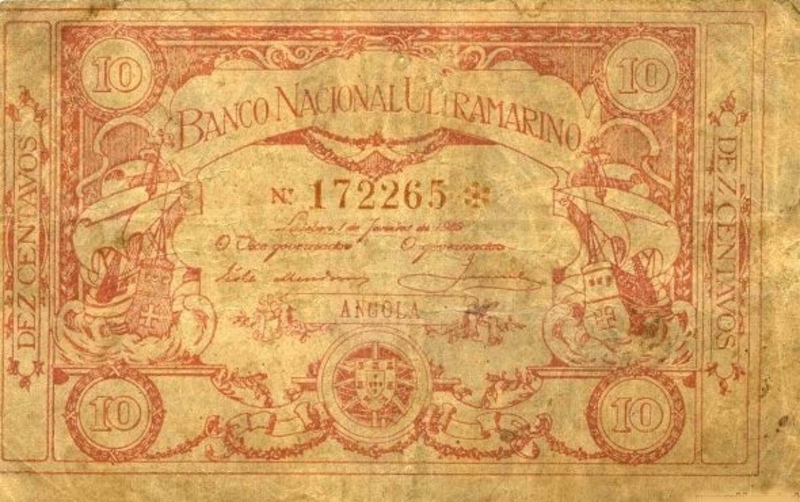 Front of Angola p51: 10 Centavos from 1920