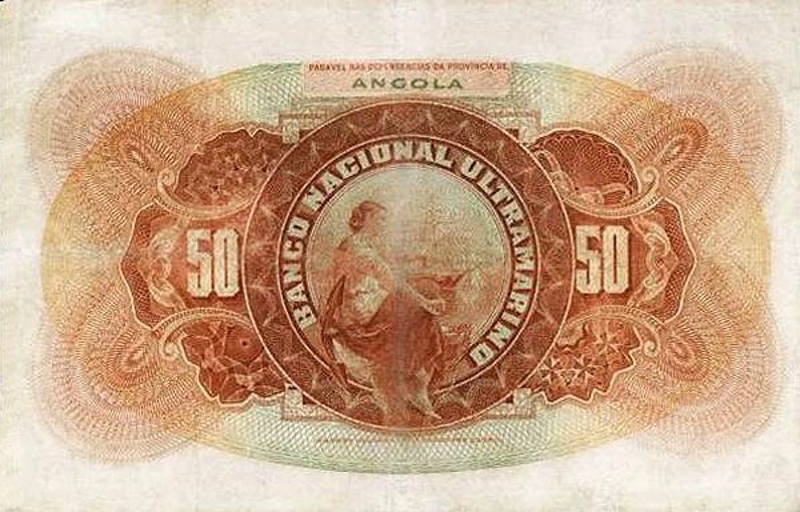 Back of Angola p60a: 50 Escudos from 1921