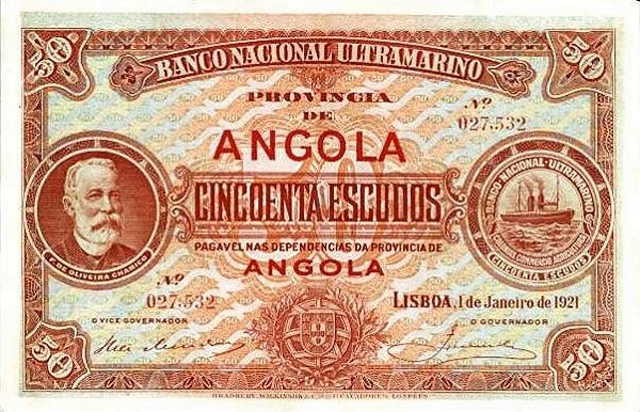 Front of Angola p60a: 50 Escudos from 1921