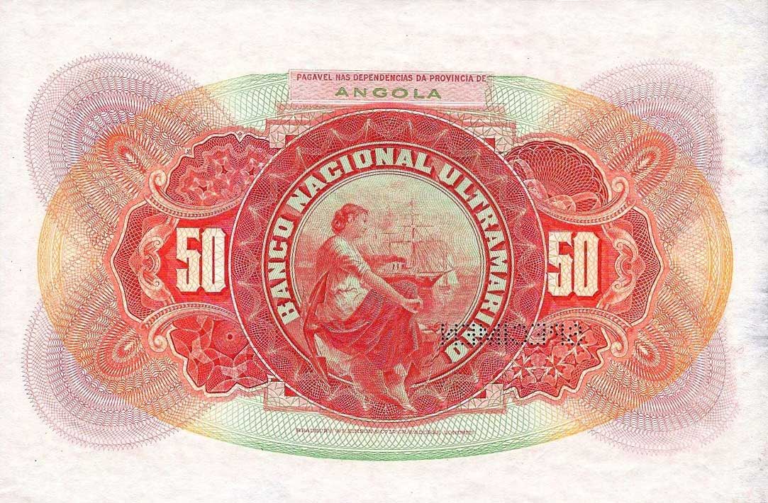 Back of Angola p60ct: 50 Escudos from 1921