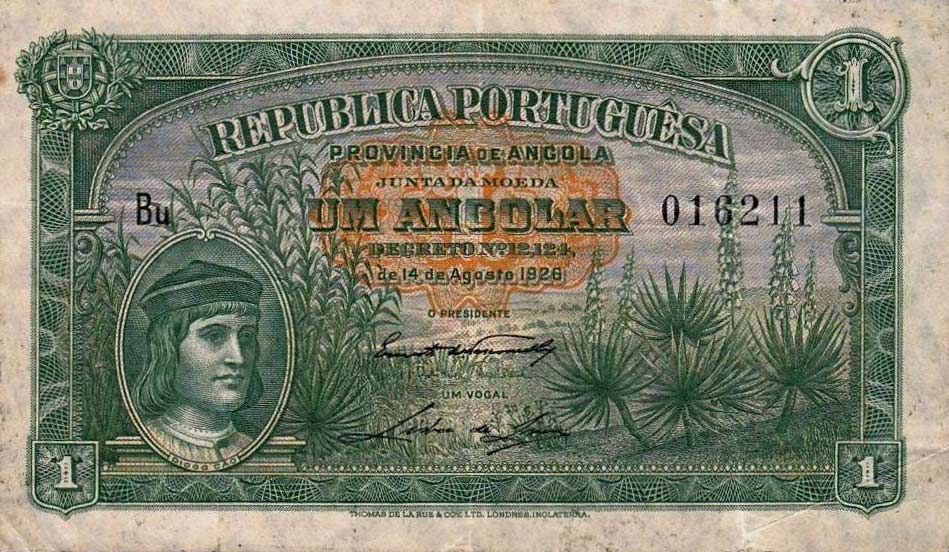 Front of Angola p64: 1 Angolar from 1926