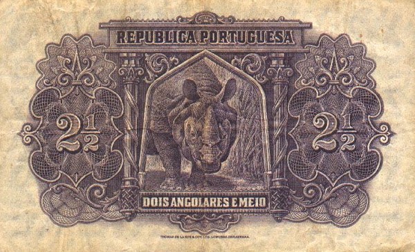 Back of Angola p65: 2.5 Angolares from 1926