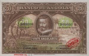 p73s from Angola: 20 Angolares from 1927 p73s from Angola: 20 Angolares from 1927