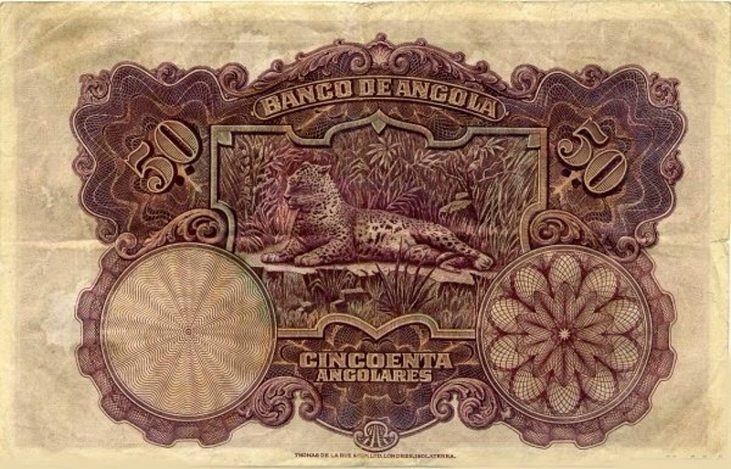 Back of Angola p74A: 50 Angolares from 1927