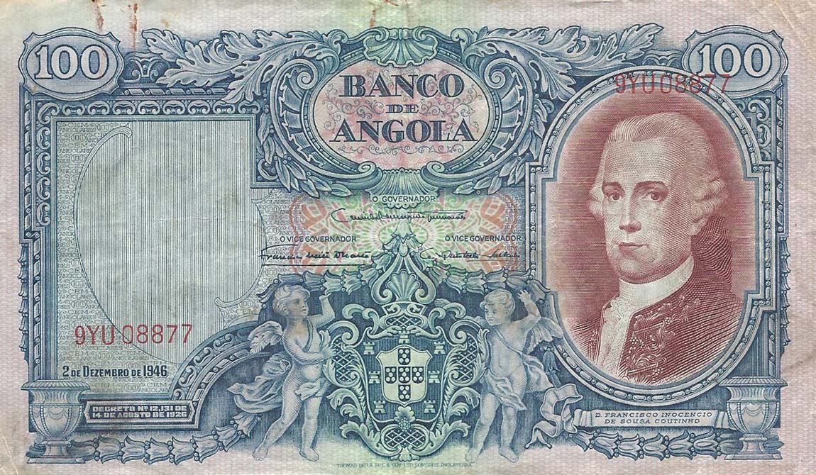 Front of Angola p81a: 100 Angolares from 1946