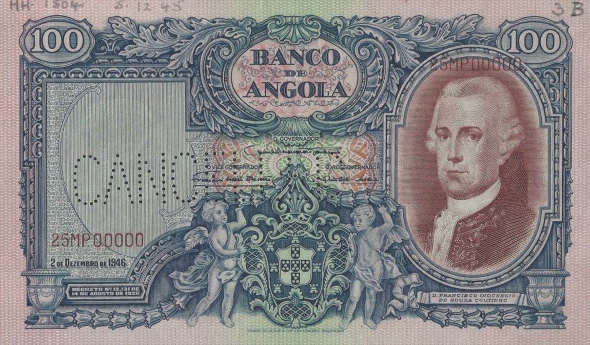 Front of Angola p81s: 100 Angolares from 1946